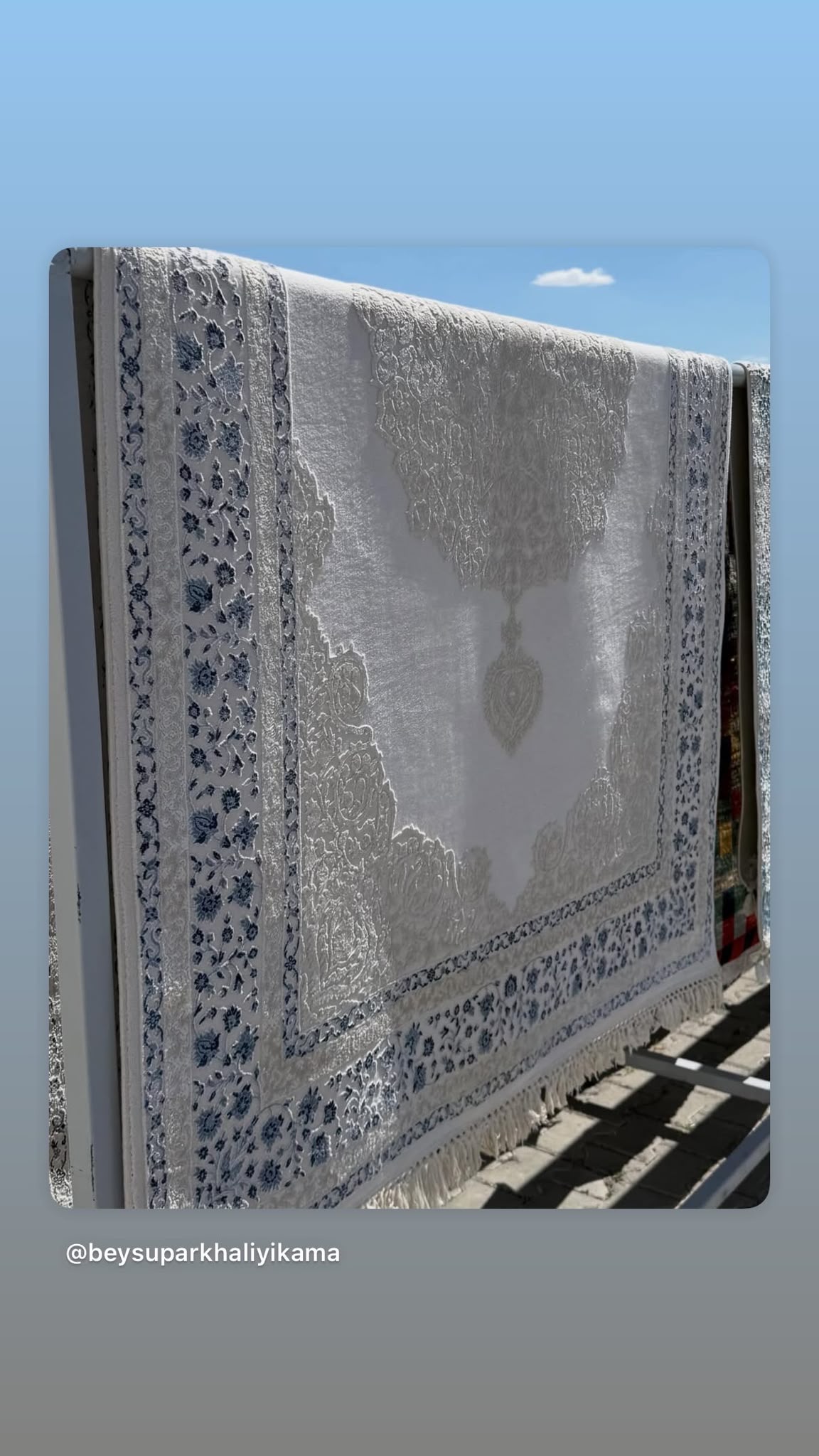 Yıkanmış halı kurutma
